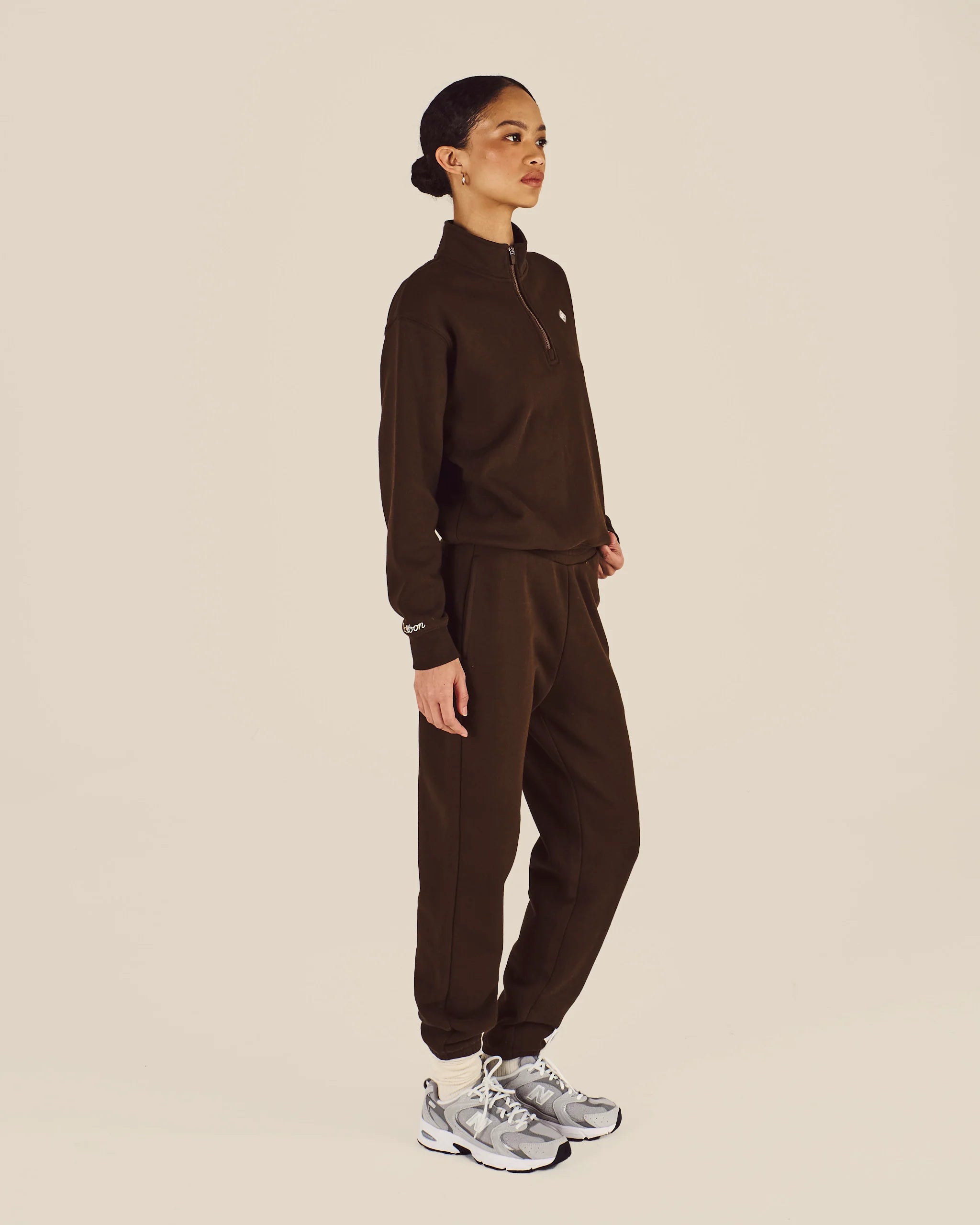 Delilah Diamond Sweatshirt - Brown