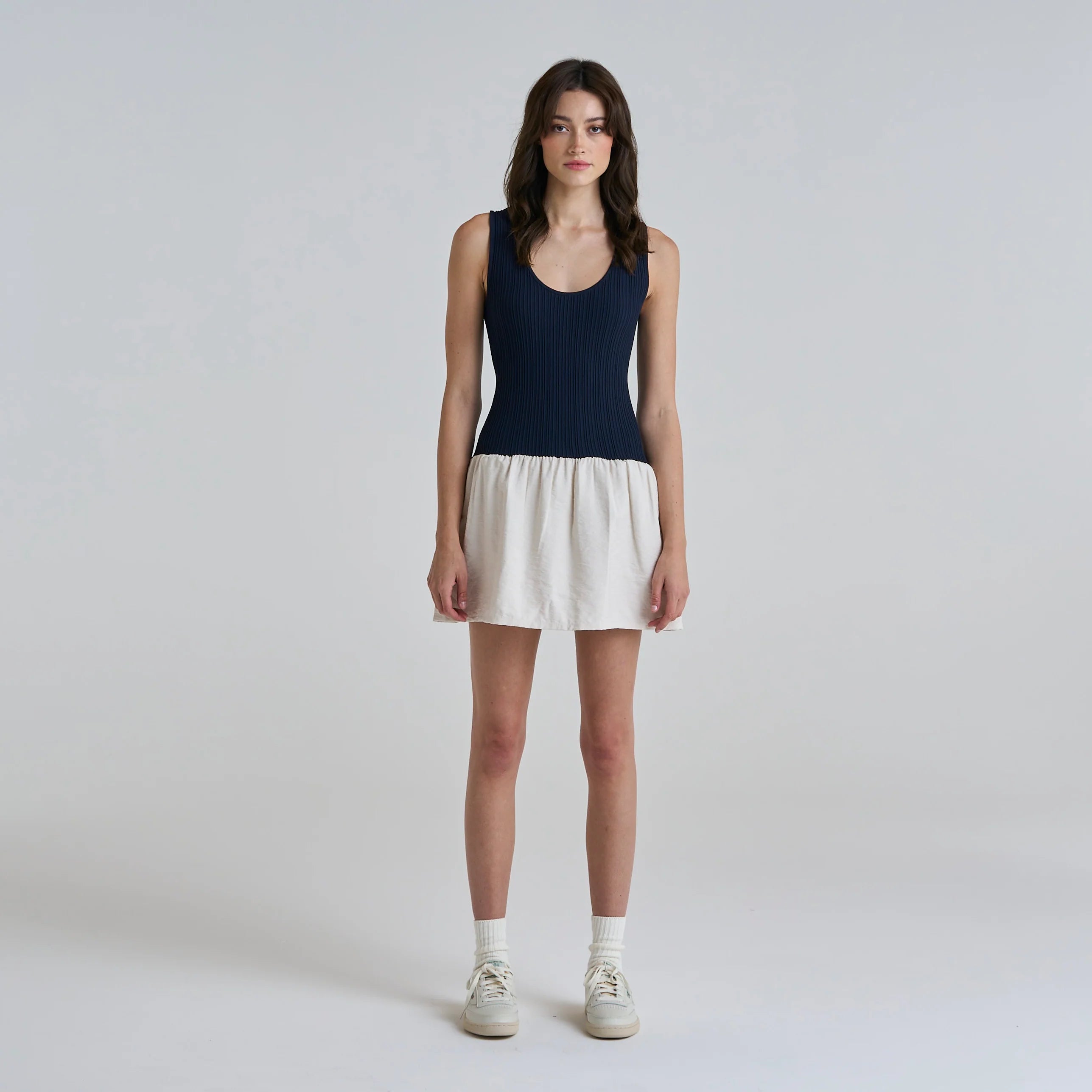 Sail Tank Dress - Navy/White