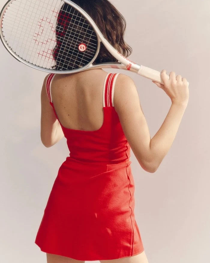 Court Stretch Dress - Spence Red