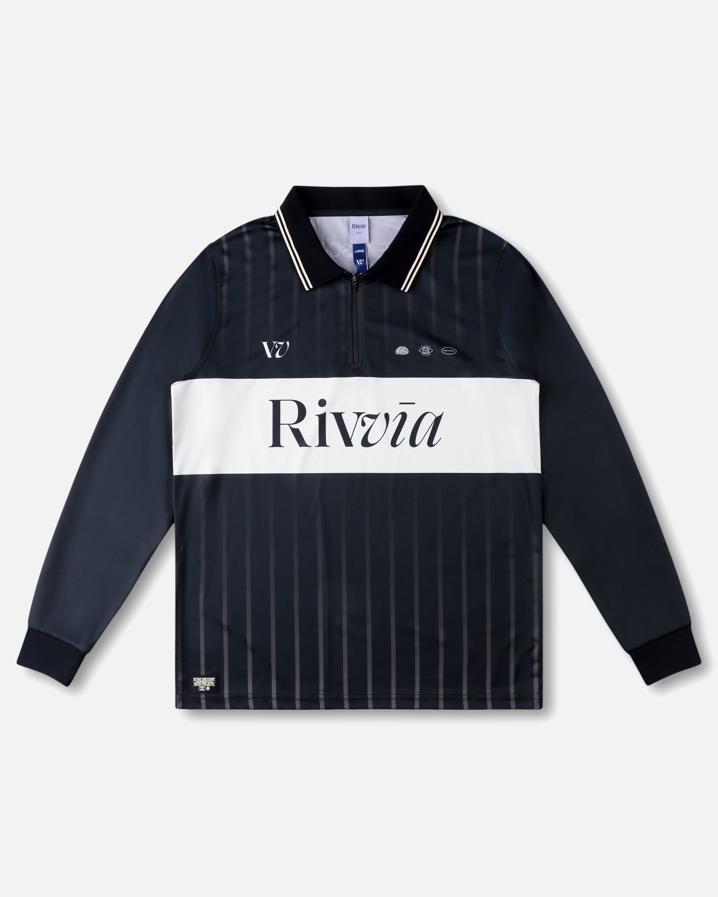 Team VV LS Polo - Black/Bone