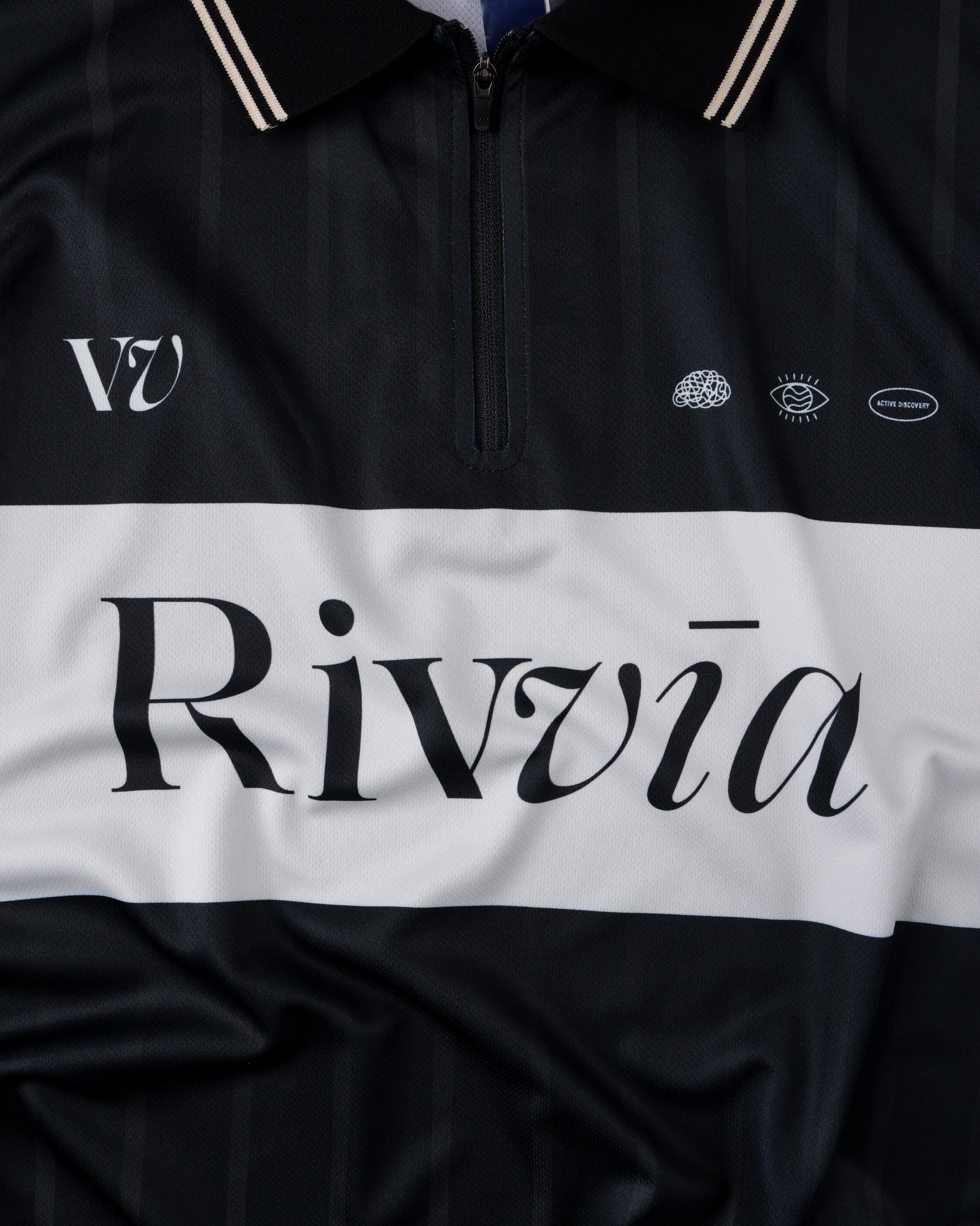 Team VV LS Polo - Black/Bone
