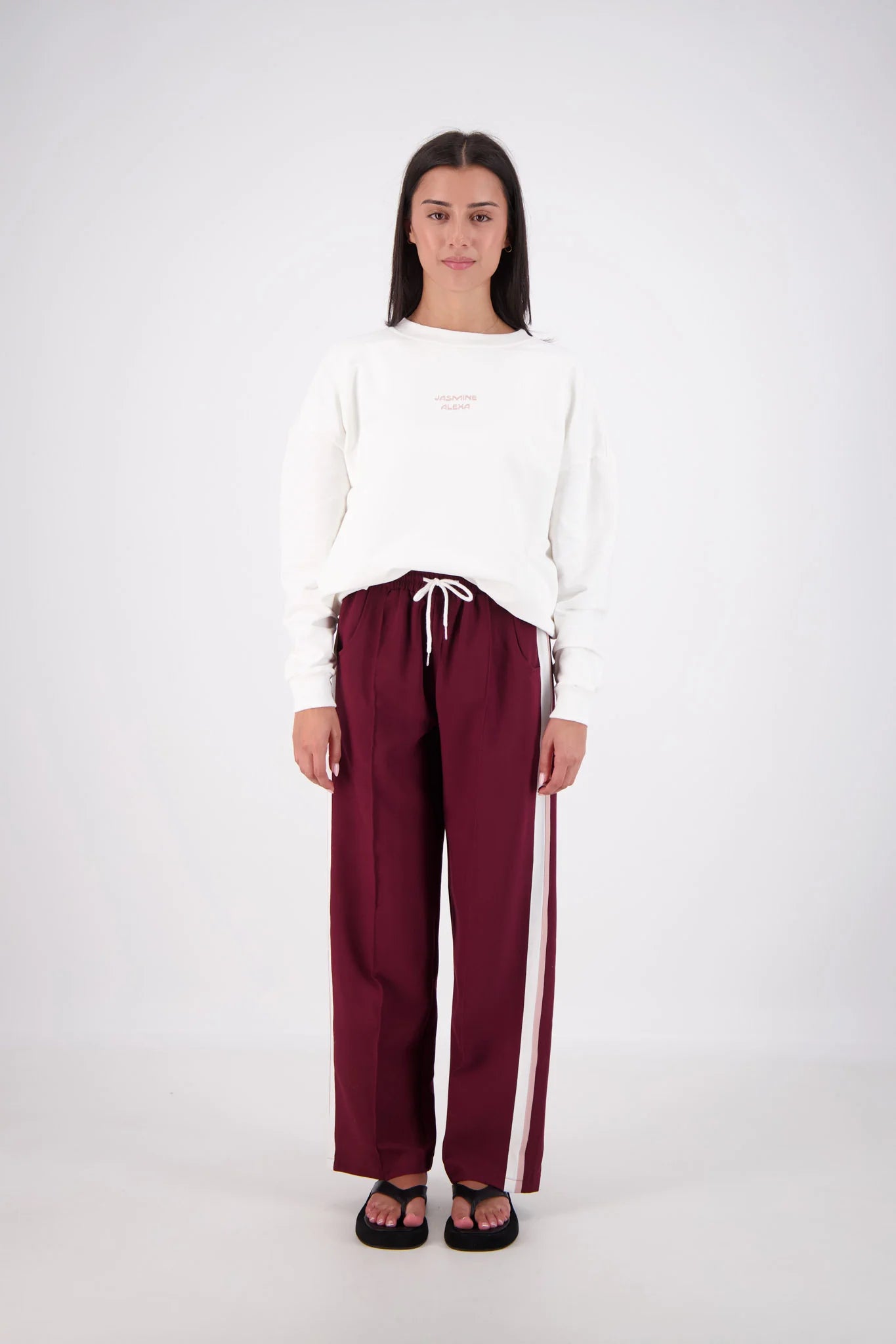Relaxed Crew Neck Sweatshirt - White