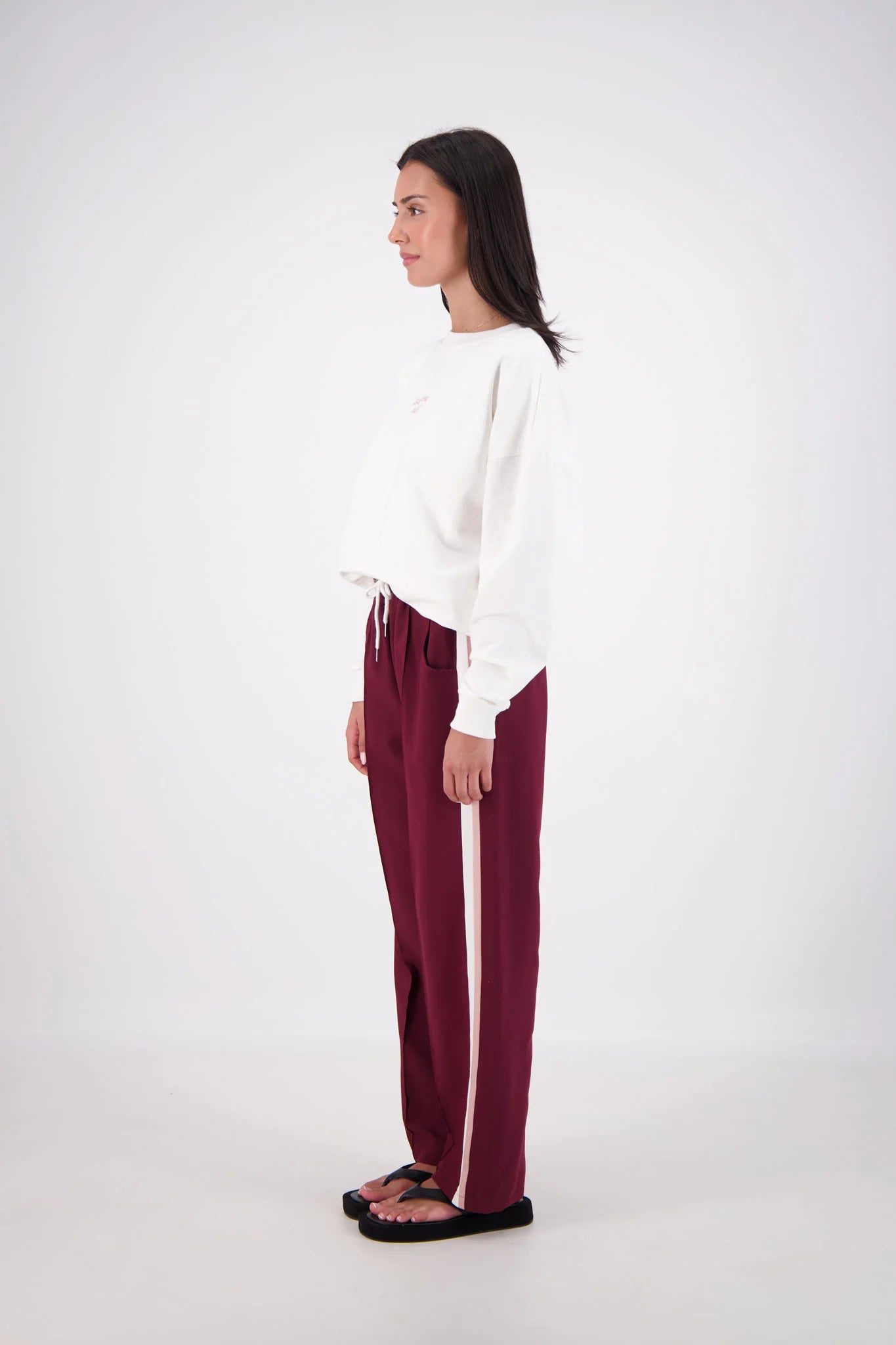 Relaxed Crew Neck Sweatshirt - White