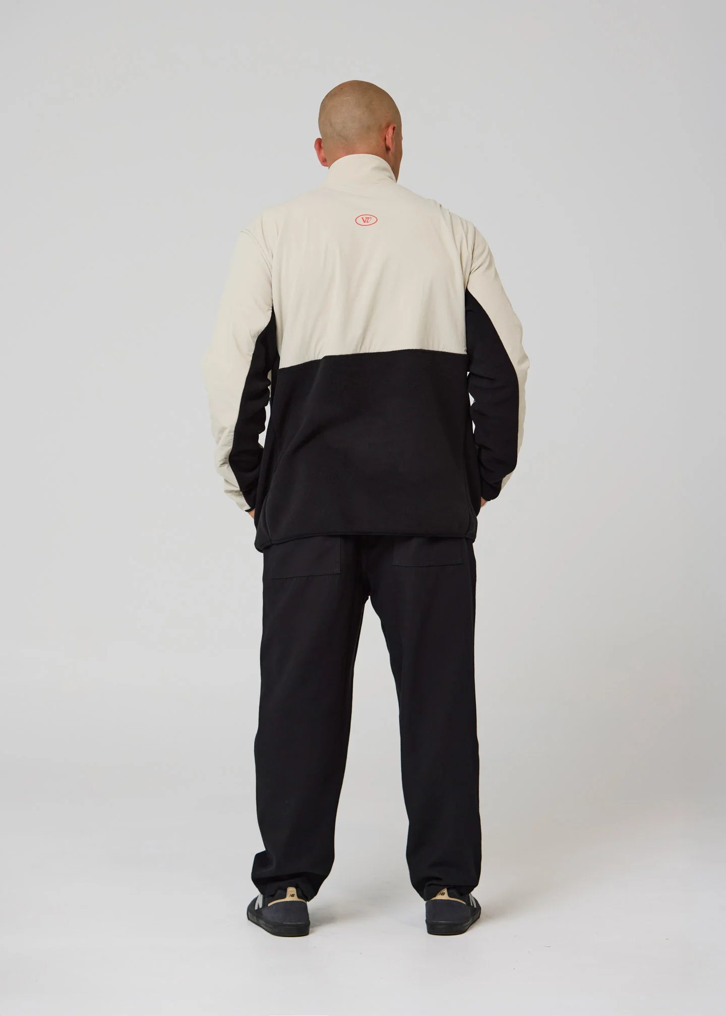 Blur 1/2 Zip Polar Fleece - Black/Bone
