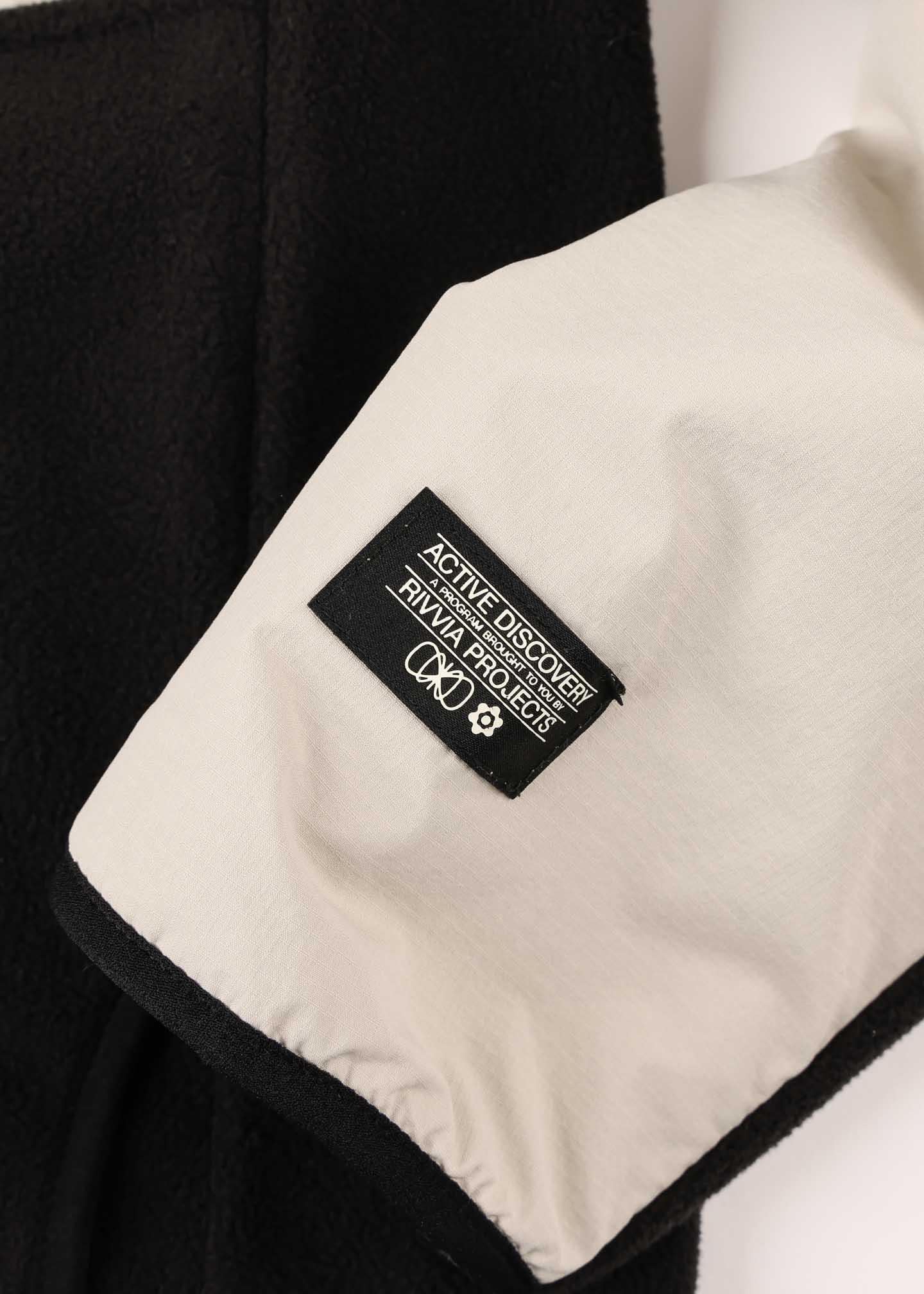 Blur 1/2 Zip Polar Fleece - Black/Bone