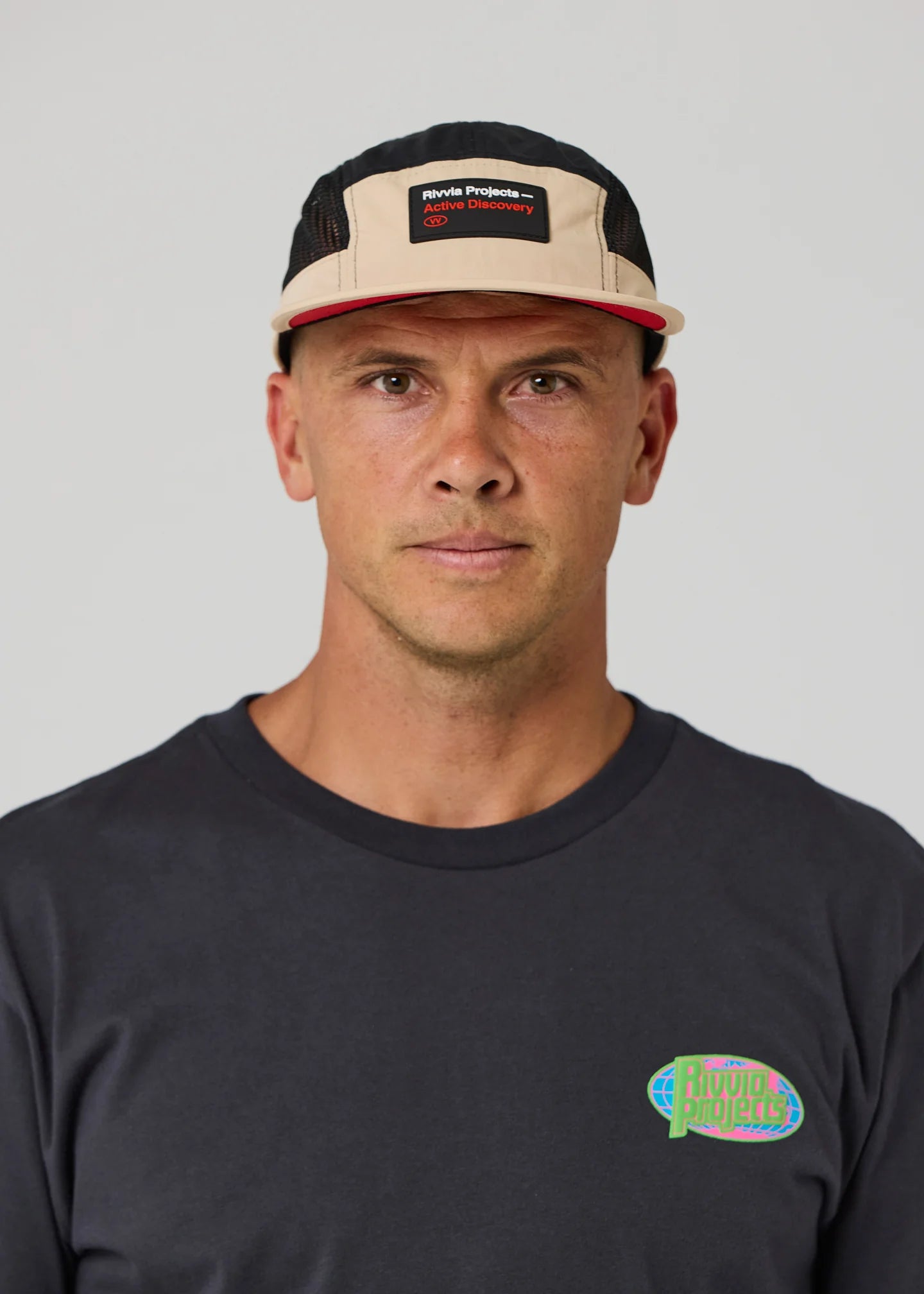 Data Running Cap - Red/Bone/Black