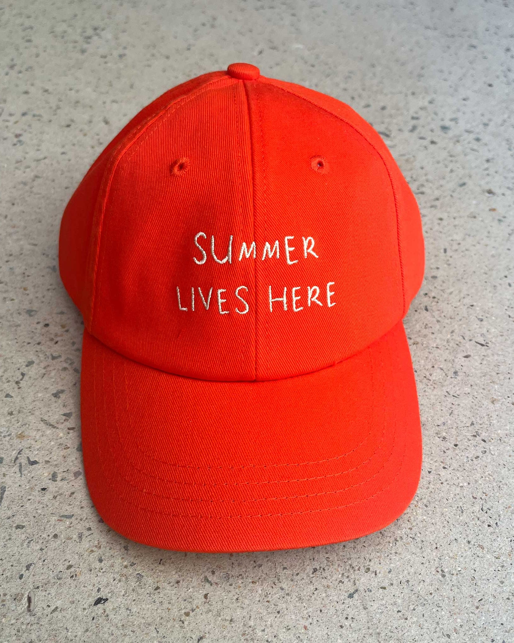 Summer Lives Here Grom Cap - Red