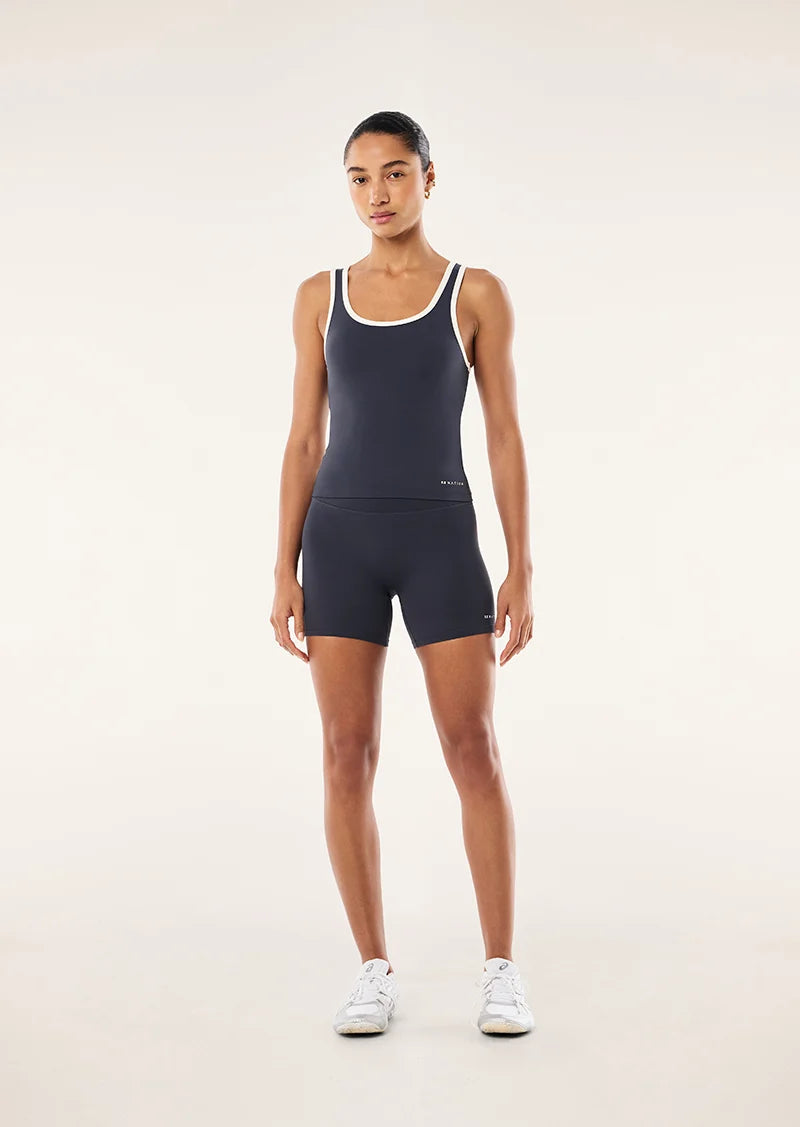 Spectrum scoop tank - marine blue & whisper white