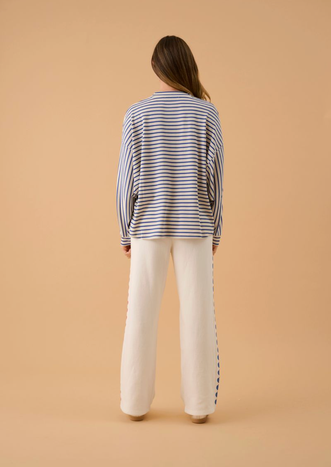 AMJ Waffle Long Sleeve Top - Dark Navy