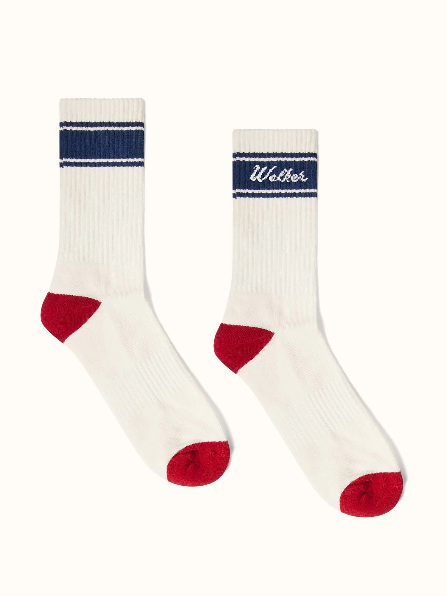 Stripe Classic Socks - White/Navy/Red