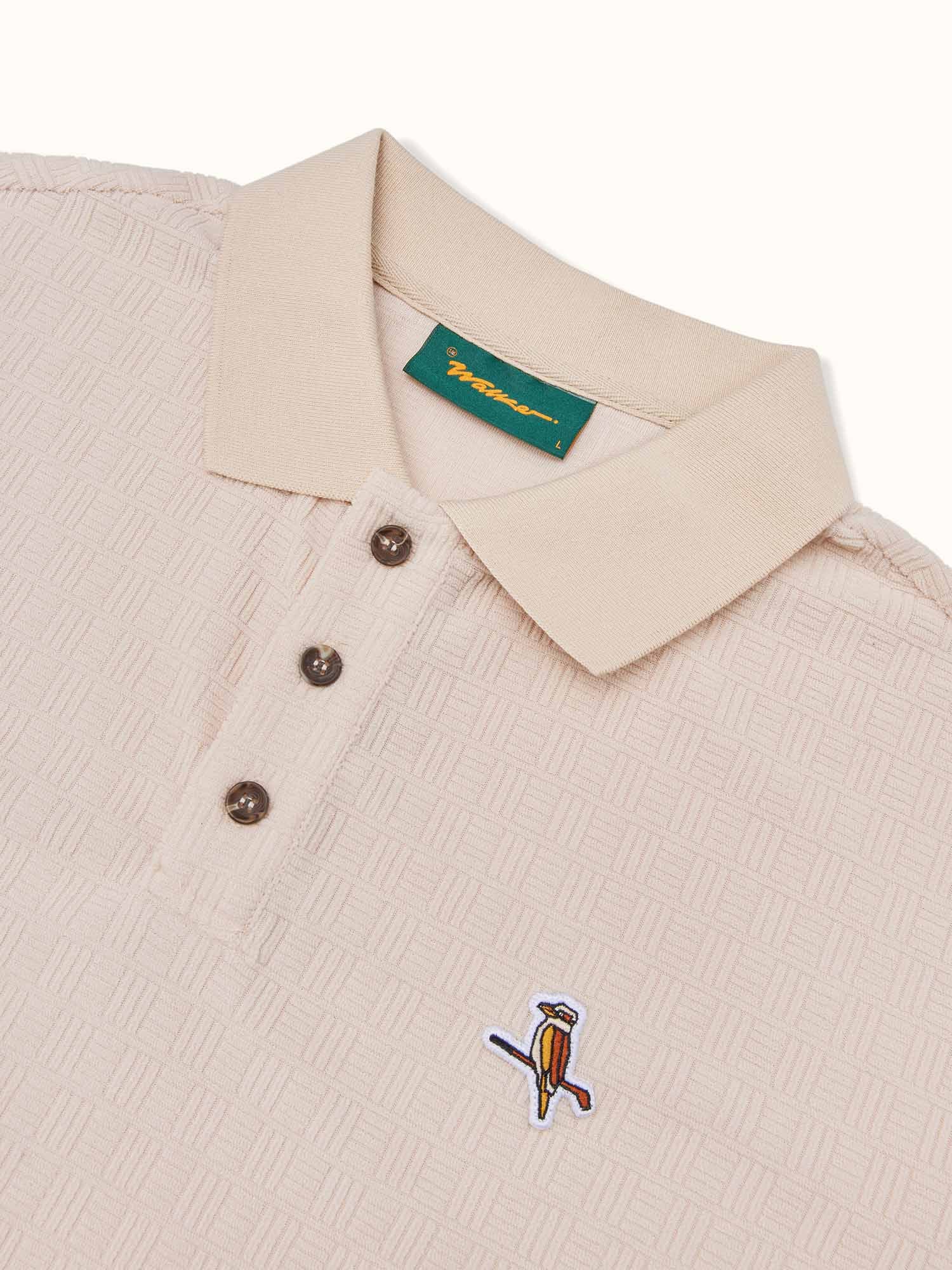 Kooka Jacquard Terry Polo - Cream
