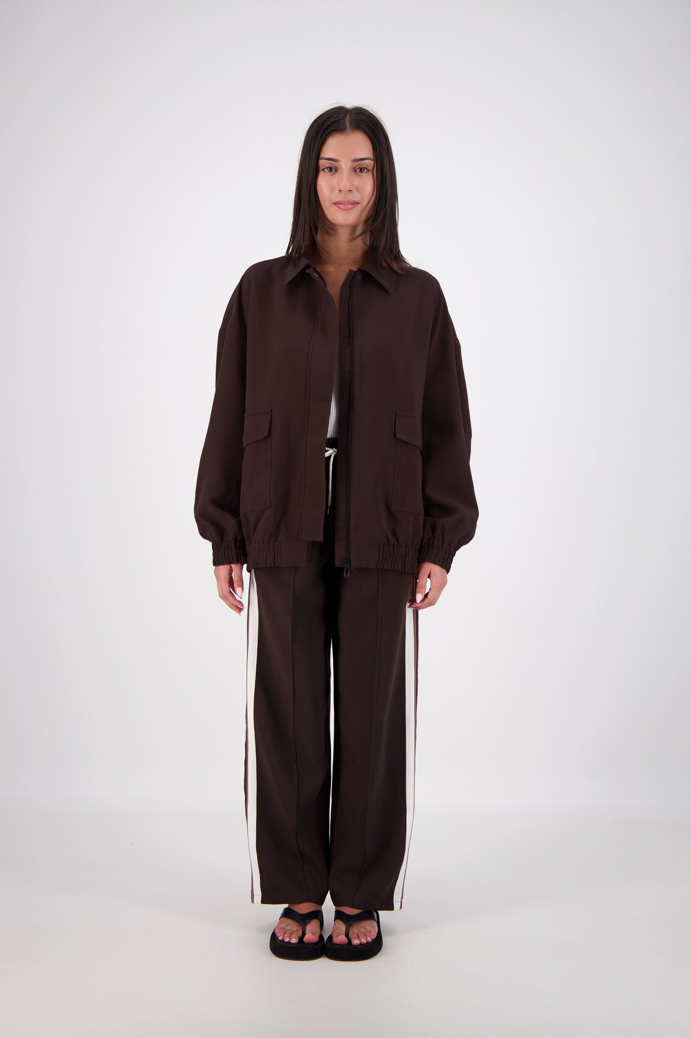 Ischia Bomber Jacket - Dark Brown
