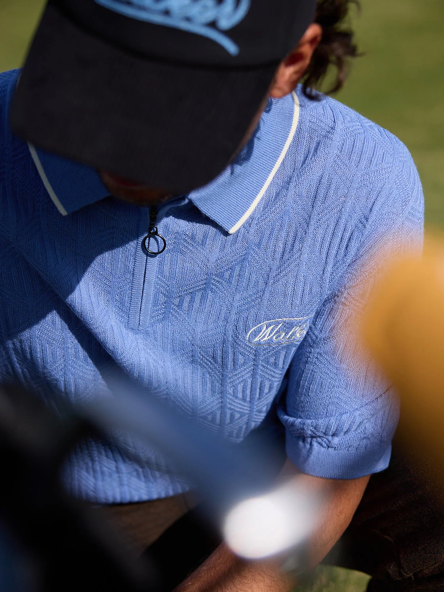 Lasso Knit Polo - Sky Blue