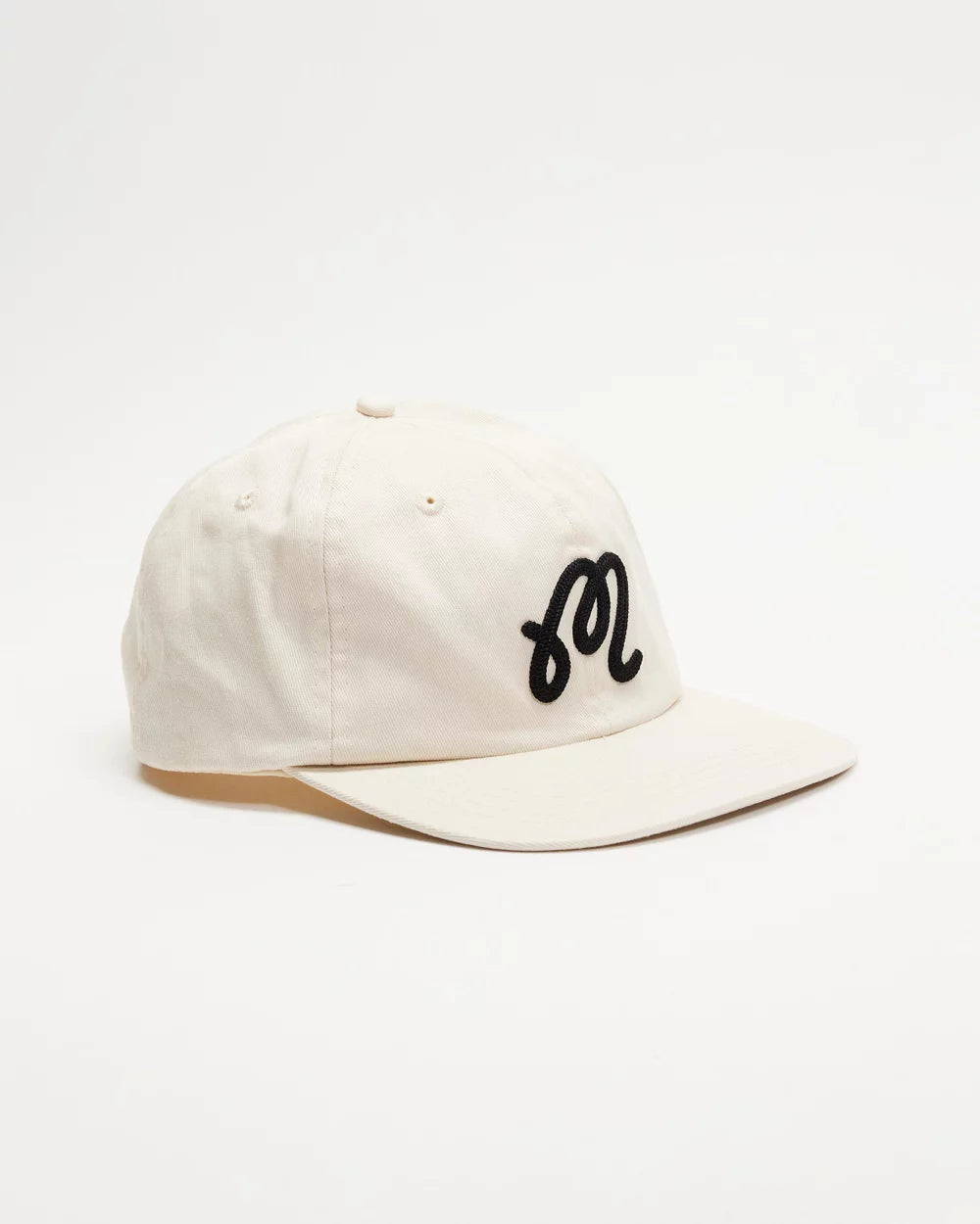 Malbon Script Chainstitch Painters Cap - Ivory
