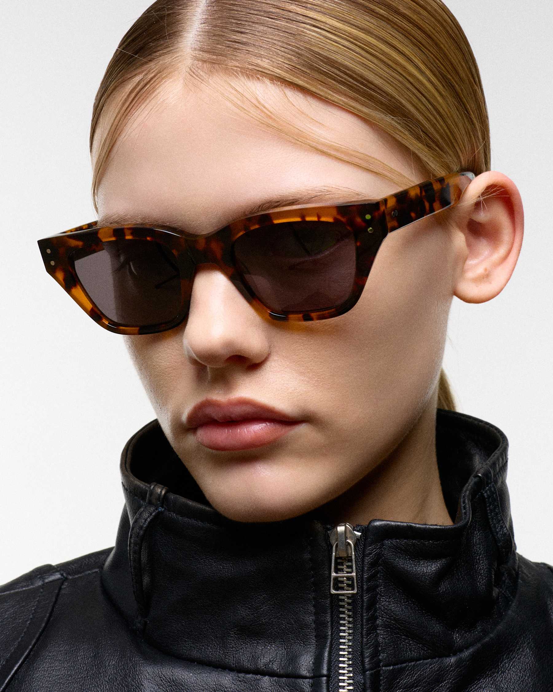 Memphis Havana - Grey Solid Lens